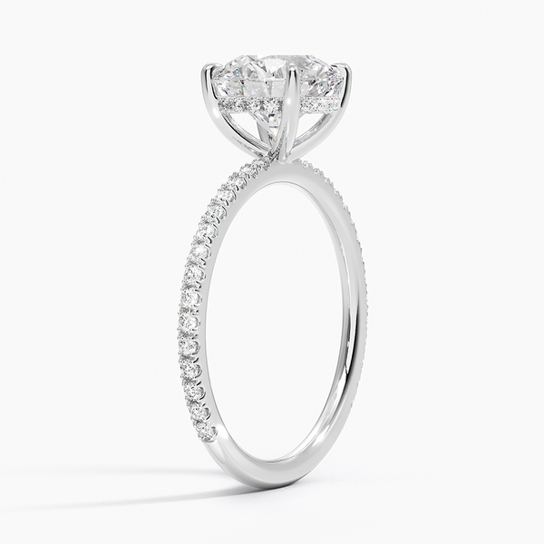 Classic Round Stone Moissanite Ring