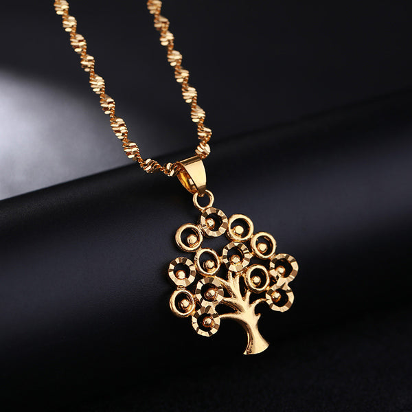24k Gold Tree Of Life Necklace Discounted